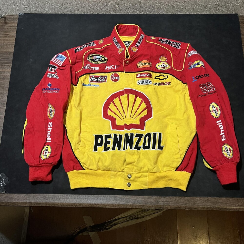 Chase Driver Line Shell Kevin Harvick Pennzoil NASCAR Jacket Reese Coke Vintage